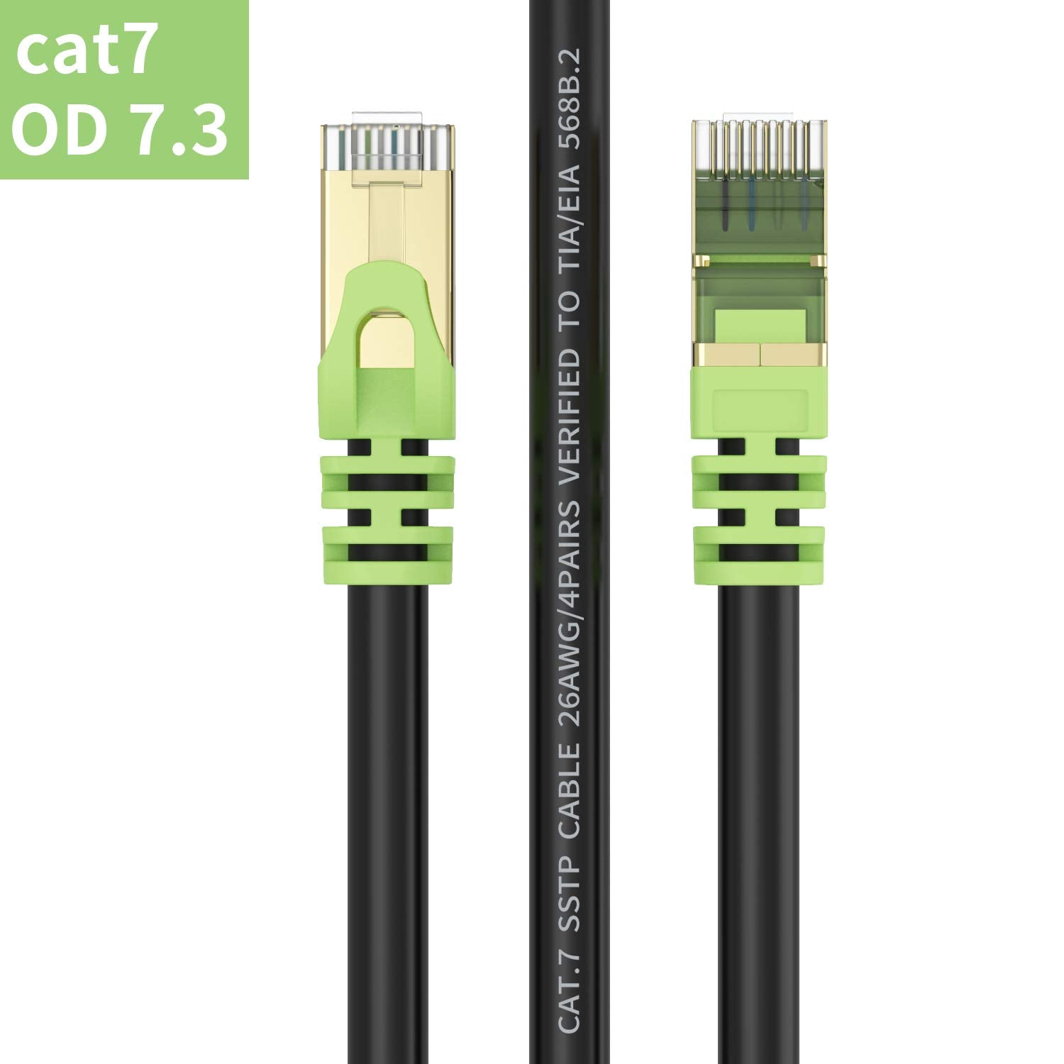 Outdoor Cat7 Ethernet Cable 250Ft, 26Awg Heavy Duty Cat7 Networking Cord Patch Cable Rj45 Transmission Speed 10Gbpstransmission